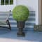 3ft. Single Ball Topiary Boxwood Artificial Tree in Decorative Urn